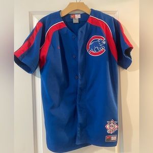 Nike Women's Blue and Red Sports Top